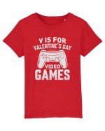 pentru îndrăgostiți - V is for Valentines Day video games Tricou mânecă scurtă  Copii Mini Creator