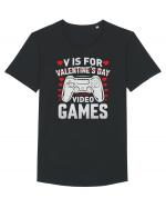 pentru îndrăgostiți - V is for Valentines Day video games Tricou mânecă scurtă guler larg Bărbat Skater