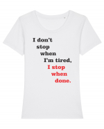 I don't Tricou mânecă scurtă guler larg fitted Damă Expresser