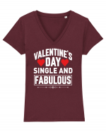 pentru îndrăgostiți - Valentines day single and fabulous Tricou mânecă scurtă guler V Damă Evoker