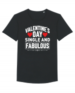 pentru îndrăgostiți - Valentines day single and fabulous Tricou mânecă scurtă guler larg Bărbat Skater