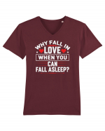 pentru îndrăgostiți - Why fall in love when you can fall asleep Tricou mânecă scurtă guler V Bărbat Presenter