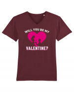 pentru îndrăgostiți - Will you be my valentine Tricou mânecă scurtă guler V Bărbat Presenter