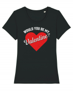 pentru îndrăgostiți - Would you be my valentine Tricou mânecă scurtă guler larg fitted Damă Expresser