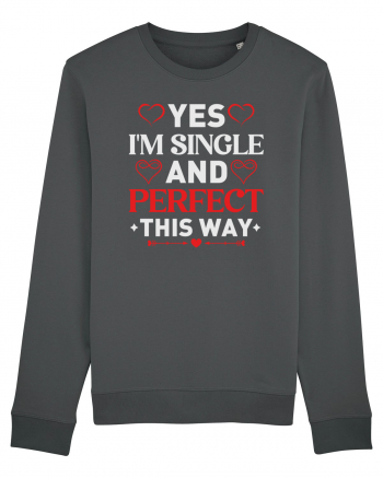 pentru îndrăgostiți - Yes I am single and perfect this way Anthracite