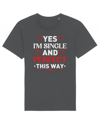 pentru îndrăgostiți - Yes I am single and perfect this way Anthracite