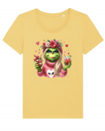 în stil chic Grinch - Fashionistă îndrăgostită și rebelă v10 Tricou mânecă scurtă guler larg fitted Damă Expresser