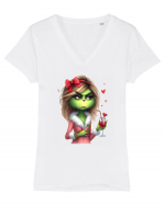 în stil chic Grinch - Fashionistă îndrăgostită și rebelă v11 Tricou mânecă scurtă guler V Damă Evoker