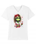 în stil chic Grinch - Fashionistă îndrăgostită și rebelă v11 Tricou mânecă scurtă guler V Bărbat Presenter