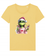 în stil chic Grinch - Fashionistă îndrăgostită și rebelă v12 Tricou mânecă scurtă guler larg fitted Damă Expresser