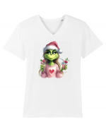 în stil chic Grinch - Fashionistă îndrăgostită și rebelă v12 Tricou mânecă scurtă guler V Bărbat Presenter