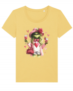 în stil chic Grinch - Fashionistă îndrăgostită și rebelă v2 Tricou mânecă scurtă guler larg fitted Damă Expresser