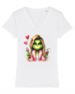 în stil chic Grinch - Fashionistă îndrăgostită și rebelă v3 Tricou mânecă scurtă guler V Damă Evoker