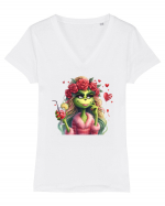 în stil chic Grinch - Fashionistă îndrăgostită și rebelă v4 Tricou mânecă scurtă guler V Damă Evoker