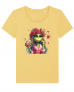 în stil chic Grinch - Fashionistă îndrăgostită și rebelă v4 Tricou mânecă scurtă guler larg fitted Damă Expresser