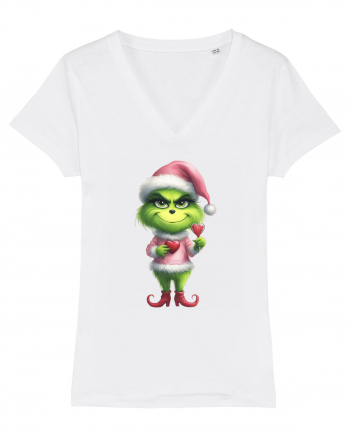 în stil chic Grinch - Fashionistă îndrăgostită și rebelă v5 White