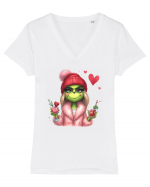 în stil chic Grinch - Fashionistă îndrăgostită și rebelă v6 Tricou mânecă scurtă guler V Damă Evoker