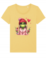 în stil chic Grinch - Fashionistă îndrăgostită și rebelă v6 Tricou mânecă scurtă guler larg fitted Damă Expresser