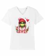 în stil chic Grinch - Fashionistă îndrăgostită și rebelă v6 Tricou mânecă scurtă guler V Bărbat Presenter