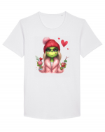 în stil chic Grinch - Fashionistă îndrăgostită și rebelă v6 Tricou mânecă scurtă guler larg Bărbat Skater