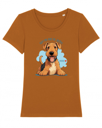 NUP! MAI BINE NE JUCAM! - AIREDALE TERRIER Roasted Orange