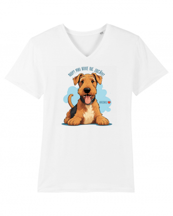 NUP! MAI BINE NE JUCAM! - AIREDALE TERRIER White