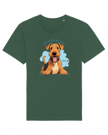 NUP! MAI BINE NE JUCAM! - AIREDALE TERRIER Bottle Green