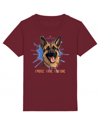 I PROTEC I ATAC I LUV SNAC - GERMAN SHEPERD Burgundy