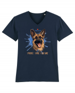 I PROTEC I ATAC I LUV SNAC - GERMAN SHEPERD Tricou mânecă scurtă guler V Bărbat Presenter