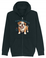 PE CUVANT CA N-AM TRAS-O EU! - BULLDOG ENGLEZ Hanorac cu fermoar Unisex Connector