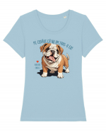 PE CUVANT CA N-AM TRAS-O EU! - BULLDOG ENGLEZ Tricou mânecă scurtă guler larg fitted Damă Expresser