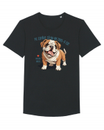 PE CUVANT CA N-AM TRAS-O EU! - BULLDOG ENGLEZ Tricou mânecă scurtă guler larg Bărbat Skater