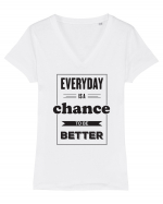 Cea mai bună versiune a ta Tricou mânecă scurtă guler V Damă Evoker