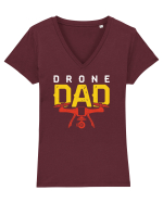 pt pasionații de drone - Drone dad Tricou mânecă scurtă guler V Damă Evoker