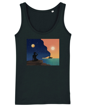 Sunset by the beach Black