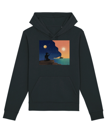 Sunset by the beach Black