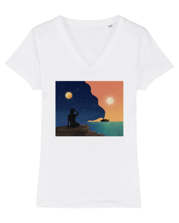 Sunset by the beach White