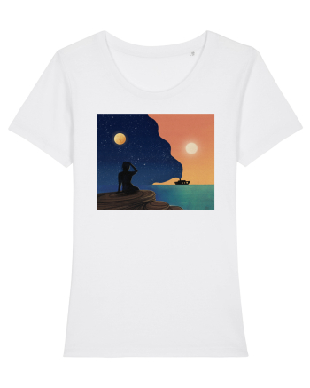 Sunset by the beach White