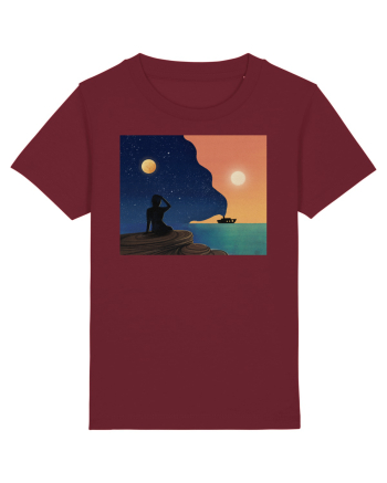 Sunset by the beach Burgundy