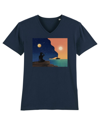 Sunset by the beach French Navy