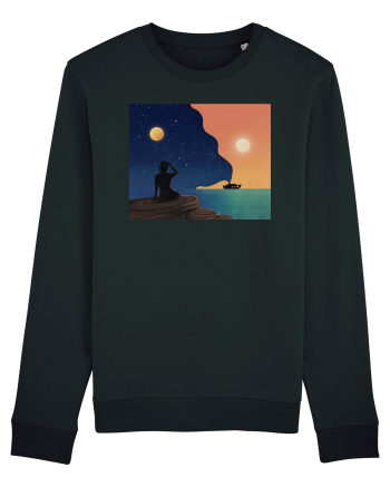 Sunset by the beach Black