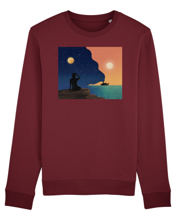 Sunset by the beach Burgundy
