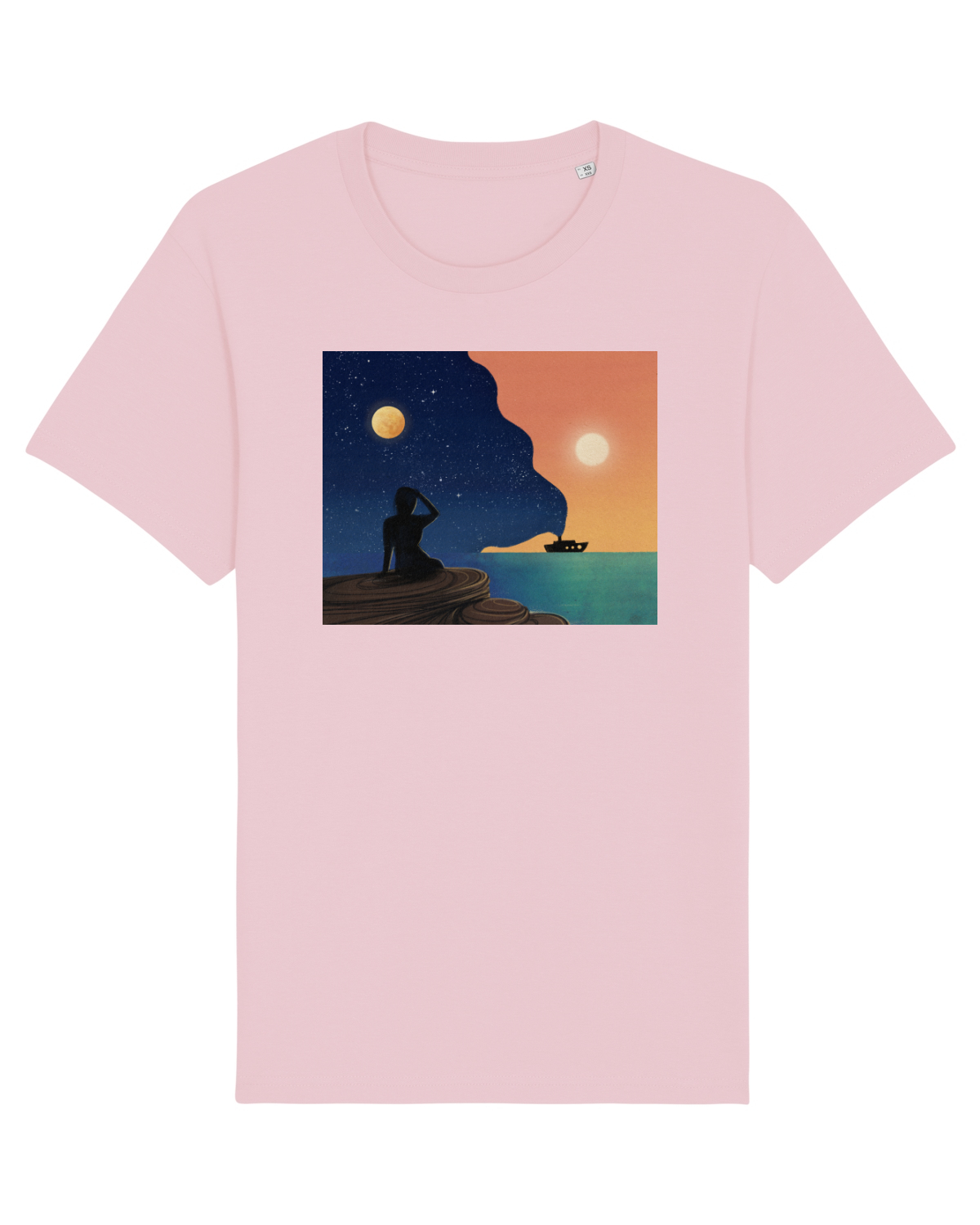 Tricou mânecă scurtă Unisex Rocker Cotton Pink