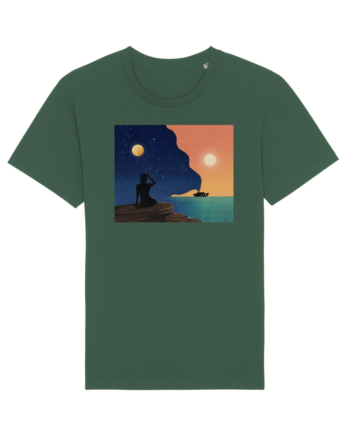 Tricou mânecă scurtă Unisex Rocker Bottle Green