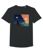 Sunset by the beach Tricou mânecă scurtă guler larg Bărbat Skater