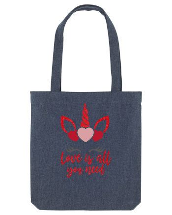 Love Is All You Need Unicorn Valentine Midnight Blue