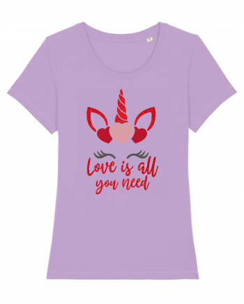 Love Is All You Need Unicorn Valentine Lavender Dawn