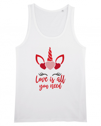 Love Is All You Need Unicorn Valentine White