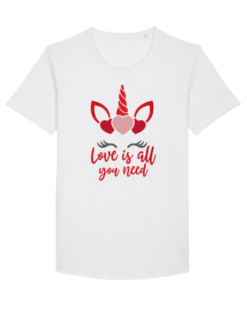 Love Is All You Need Unicorn Valentine White