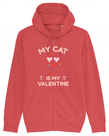 My Cat Is My Valentine Carmine Red
